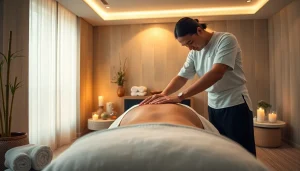 스웨디시 마사지 요법과 함께 차분한 스파 환경에서의 의정부 마사지 세션