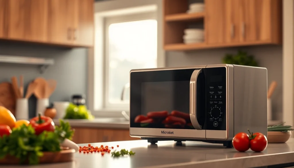 Cook delicious meals using a modern Microwave Oven in a bright kitchen environment.