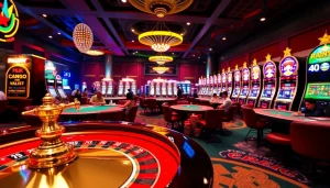 Experience the thrill of RR88 casino with lively roulette and poker games in a luxurious setting.