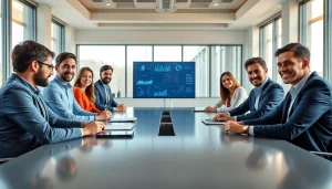 Brightet team collaborating on innovative digital marketing strategies in a modern setting.